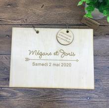 personalize wedding Boho arrow Alternative Wooden memory guestbooks engagement Wooden photo Albums signature Guest Books 2024 - buy cheap