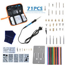 71Pcss 220V 60W Soldering Iron Kit Adjustable Temperature Electric Solder Welding Tools For Pyrographic Wood Carve 2024 - buy cheap