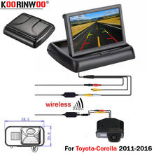 Koorinwoo-monitor plegable para coche Toyota Corolla 2007-2016 Auris Avensis T25 T27, cámara de visión trasera con mango, cámara de aparcamiento 2024 - compra barato
