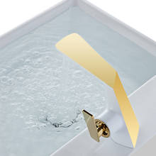 BAKALA-grifo de fregadero montado en superficie, mezclador de oro y blanco, un solo Mango, envío gratuito 2024 - compra barato