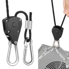 1/8" Pulley Rope Ratchet Locking Hanger Lifting Lanyard Tent Room Fan Grow Plant 2024 - buy cheap