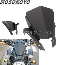 For Yamaha MT-07 MT FZ 07  MT07 FZ07  Motorcycle Front Windshield Flyscreen 6061 Aluminum Windscreen 2013-2014 2015 2016 2017 2024 - buy cheap