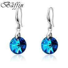 Simple Round Drop Earrings Crystals from Swarovski-Elements For Women Colorful Beads Silver Color Ethic Jewelry Best Friend Gift 2024 - buy cheap