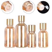 5ml~100ml Glass Vials Gold Essential Oil Bottle with Orifice Reducer and Cap Small Bottles Refillable Cosmetic Containers 20pcs 2024 - buy cheap