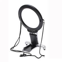 2.25x 5x desktop suporte lupa com luzes led pescoço suspender leitura de jornal iluminado lupa costura bordado lupa 2024 - compre barato