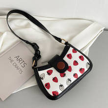 New Popular Personality Women's Bag Cute Strawberry Zipper Shoulder Bag PU Leather Fashion Zipper Crossbody Bags for Women 2021 2024 - buy cheap
