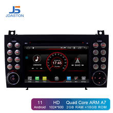 Jdaston android 11 no traço 2 din leitor de dvd do carro para mercedes benz slk r171 slk230 w171 carro gps rádio áudio multimídia estéreo 2024 - compre barato