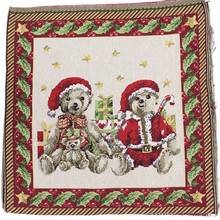 Christmas Bear Polyester Cotton Fabric For Sewing Cushion Pillow Jacquard Cloth Home Textile  50cm*50cm 2024 - buy cheap