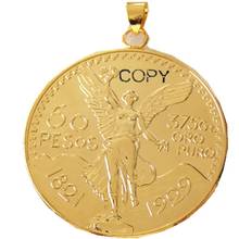 P(02)Coin Pendant Mexico 1929 50 Peso Coin Gold Plated Fashion Jewelry(diameter:37mm) 2024 - buy cheap