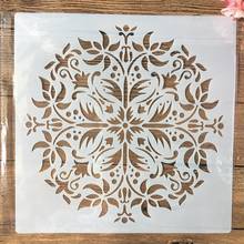 12*12 polegadas estampa de mandala flor quadrada diy, modelos decorativos para pintura e gravação de livros de recortes 2024 - compre barato