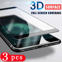 Película de vidro temperado 3d com proteção completa para xiaomi, protetor de tela para smartphone, 3 peças 2024 - compre barato