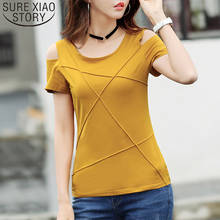 New Cotton Summer Tops 2022Short Sleeve Solid Women Tshirt Casual Slim Fit Women T-shirt Female Clothes Korean Camiseta Mujer 2024 - buy cheap