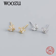 WOOZU-pendientes de plata de ley 925 auténtica para mujer, joyería Punk minimalista, de lujo, con piedras de circonita 2024 - compra barato