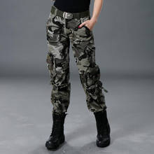 Pantalones de camuflaje de algodón para mujer, ropa militar, pantalones tácticos con múltiples bolsillos, novedad 2024 - compra barato