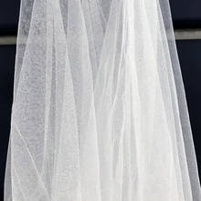 Tecido de malha macia arroz prata dourado lantejoulas vestido de casamento véu faça você mesmo tecido transparente 2024 - compre barato