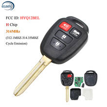 Llave de coche remota de 4/3 + 1 botón para Toyota, Camary Corolla, 314,4 MHZ, con Chip H, FCCI: HYQ2BEL 2024 - compra barato