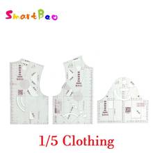 1:5 Fashion Design Ruler Women Cloth Design 1/5 Clothing Prototype Ruler School Student Teching Blouse Drawing Templete 2024 - buy cheap