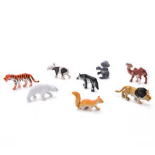 Brinquedos coloridos para crianças, 8 lâmpadas, brinquedos para crianças, animais selvagens, plástico duro, conjunto de modelo, kit de ação 2024 - compre barato