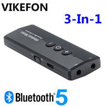 VIKEFON 3 в 1 Bluetooth приемник передатчик стерео Bluetooth 5,0 4,2 аудио AUX 3,5 мм разъем для ТВ ПК автомобильный комплект беспроводной адаптер 2024 - купить недорого