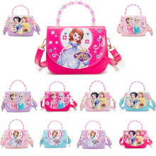 Disney-bolso de hombro coreano para niñas, bandolera de princesa con dibujos animados de frozen, pu 2024 - compra barato