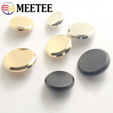 Meetee-20 botones planos de Metal de 11-28mm, botones de vástago de costura Manual, hebillas de decoración de ropa, accesorios de Scrapbooking 2024 - compra barato