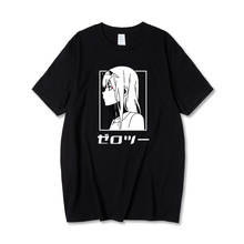 Harajuku Summer Cotton T-shirt Men Darling In The Franxx Zero Two Slim Unique Design Tshirt Unisex Hip Hop T Shirt Anime Tees 2024 - buy cheap