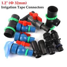 1.2" 32mm Irrigation Thin Soft Spray Tape Connectors Hose Pipe Valve Drip Hose Tube Joints Watering Kits Soft Pipe Fittings 2024 - buy cheap