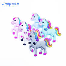 Joepada 10Pc Lovely Horse Silicone Teether Beads BPA Free for DIY Baby Teething Pacifier Chain Unicorn Toy Baby Teether 2024 - buy cheap