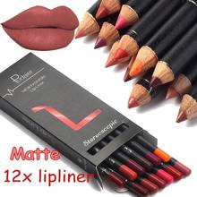 Brand 12 Colors Lip Liner Pencil Nude Matte Lipliner Moisturizing Waterproof Long Lasting Lipstick Liner Professional Makeup Kit 2024 - buy cheap
