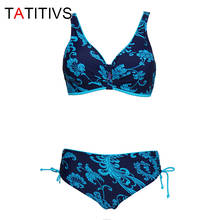 TATITIVS Women Bikini Plus Size Bikinis Sexy Vintage  Summer Push Up Bikini Set Print Swimwear ladies Beach Bathing Suits 2024 - buy cheap