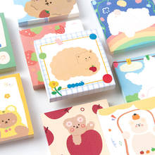 100Sheets Cartoon Bear Memo Pad Cute Stationery N Times Student Message Sticky Notes DIY Notepad Journal School Office Supplies 2024 - buy cheap