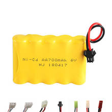 Batería NiCD de 6v y 700mah para juguetes a control remoto, coches, barcos, pistolas, tanques, Robots, batería recargable de 6v, batería AA, 1 ud. Para barcos a control remoto 2024 - compra barato