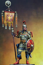 Resin Figure  1/24 75mm ancient  warrior stand with shield   Model Unassambled Unpainted  Figure Building Kit 2024 - buy cheap