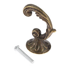 Antique Bronze Hook Wall Hanger Europe Style Retro Hanging Hat Coat Bag Bathroom Kitchen Furniture Hardware 45*24mm with screws 2024 - buy cheap