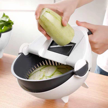 9 in 1 Multifunction Vegetable Cutter  with Drain Basket Magic Rotate  Portable Slicer Chopper Grater Kitchen Tool 2024 - buy cheap