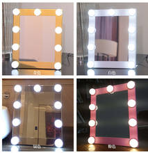 Venda imperdível espelhos de maquiagem iluminados tipo hollywood com luz led para espelho de maquiagem com dimmer 2024 - compre barato