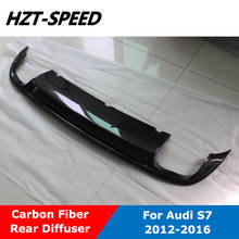 Parachoques trasero de fibra de carbono S7, alerón difusor trasero para Audi A7 Sline no para coche estándar 2012-2016 2024 - compra barato