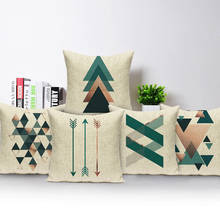 Funda de almohada geométrica nórdica, cubierta de cojín personalizada para sofá, cama y sala de estar, decoración para el hogar 2024 - compra barato