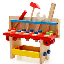Brinquedos montessori para crianças, brinquedos educativos de madeira, bancada de trabalho, projeto de ferramenta de madeira multifuncional 2024 - compre barato