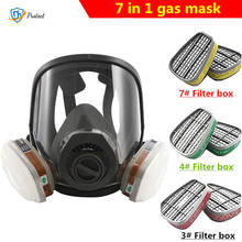 Nova chegada rosto cheio máscara de gás ajustável máscara facial spray de tinta spray químico respirador máscara poeira substituição 6800 tipo 2024 - compre barato