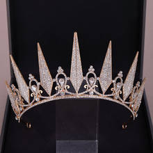 Hot Sale Crystal Wedding Crown Hairbands Fashion Classic Gold Bride Tiara Headband Bridal Hair Accessories 2019 2024 - buy cheap