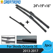 LHD RHD Wiper Front Rear Wiper Blades Set For Skoda Octavia 5E Hatchback 2013 2017 2016 2015 2014 Windscreen 24"19"16" 2024 - buy cheap