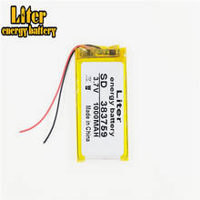 lithium polymer battery 383759 3.7V lipo battery 1000mah for MP3 MP4 MP5 GPS DVD Electric Toy li-polymer rechargeable battery 2024 - buy cheap