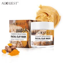 Auquest 50ml máscara facial máscara de lama cúrcuma natural orgânica anti envelhecimento hidratante clareamento poro purificante máscara facial cuidados com a pele 2024 - compre barato