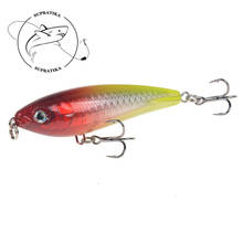 Lápiz de hundimiento Artificial, cebo duro de plástico Wobbler BBK 6 #, gancho de tanque de sangre, cebo biónico, ojos 3D, Señuelos de Pesca, 6 colores, 7,5 cm/12g 2024 - compra barato