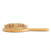 Best Natural Wooden Paddle Hair Brush for All Hair Types, Ball Tipped Bamboo Bristle Flexible Cushion Base for Scalp Massag, Det 2024 - buy cheap