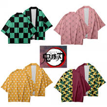 Demon Slayer Kimetsu no Yaiba 3D Printing Japanese Anime Kimono Haori Yukata Cosplay Women/Men Summer Casual Cool Streetwear 2024 - buy cheap