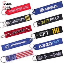 REMOVE BEFORE FLIGHT Novelty Keychain Launch Key Chain Bijoux Keychains for Motorcycles and Cars Key Tag New Embroidery Key Fobs 2024 - compre barato