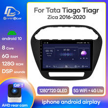 Prelingcar Android 10.0 For Tata Tiago Tiagr Zica 2016 18 2020 Car Radio Multimedia Video Player GPS Navigation NO DVD 2 din DSP 2024 - buy cheap