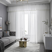 Elegant Sheer Curtains for Living Room Bedroom Modern White Tulle Finished Gauze Customized Voile Curtain Window Valance Decor 2024 - buy cheap